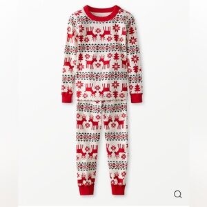 NWT Kids Hanna Andersson Holiday Dear Deer HannaJams Pajama Set Size 4